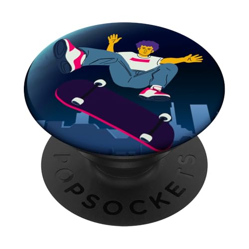 Skateboarding Skateboarder auf einem Skateboard PopSockets Klebender PopGrip Skateboarding Skateboarder auf einem Skateboard PopSockets Klebender PopGrip von Skaters skate