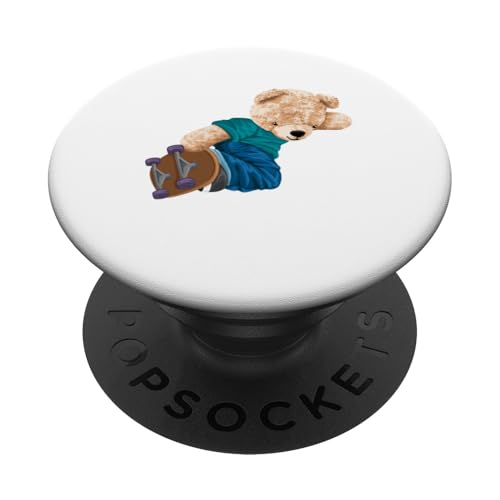Skateboarding Toy-Bear Skateboarder auf einem Skateboard PopSockets Klebender PopGrip Skateboarding Toy-Bear Skateboarder auf einem Skateboard PopSockets Klebender PopGrip von Skaters skate