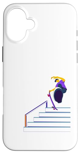 Skateboarding Treppen Skateboarder auf einem Skateboard Hülle für iPhone 16 Plus Skateboarding Treppen Skateboarder auf einem Skateboard Hülle für iPhone 16 Plus von Skaters skate