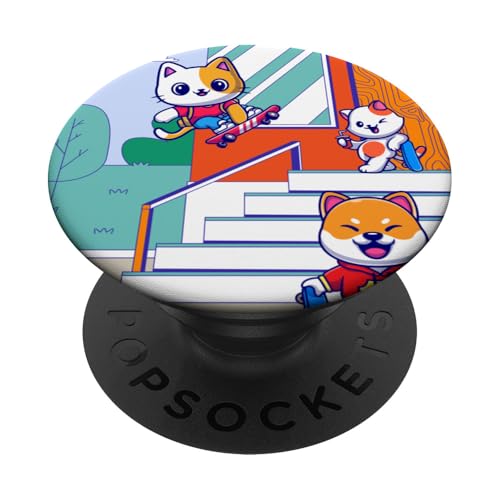 Skateboarding Treppen Skateboarder auf einem Skateboard PopSockets Klebender PopGrip Skateboarding Treppen Skateboarder auf einem Skateboard PopSockets Klebender PopGrip von Skaters skate