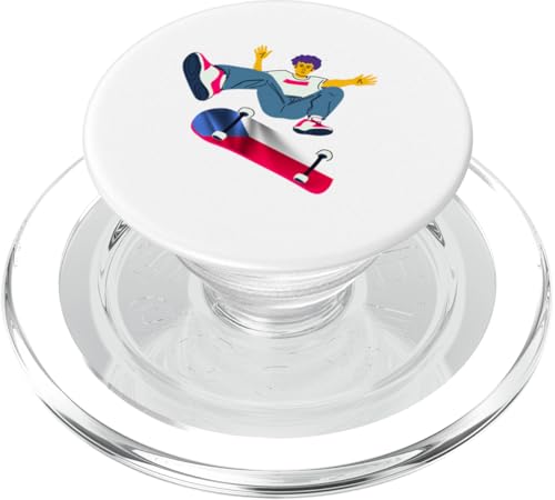 Tschechische Skateboarding Skateboarder auf einem Skateboard PopSockets PopGrip für MagSafe Tschechische Skateboarding Skateboarder auf einem Skateboard PopSockets PopGrip für MagSafe von Skaters skate