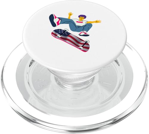 U.S. Skateboarding USA Skateboarder auf einem Skateboard PopSockets PopGrip für MagSafe U.S. Skateboarding USA Skateboarder auf einem Skateboard PopSockets PopGrip für MagSafe von Skaters skate