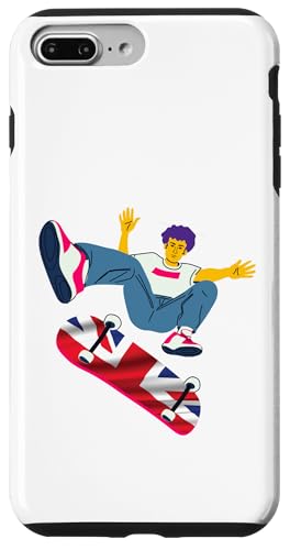 UK Skateboarding England Skateboarder auf einem Skateboard Hülle für iPhone 7 Plus/8 Plus von Skaters skate