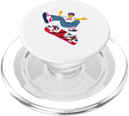 UK Skateboarding England Skateboarder auf einem Skateboard PopSockets PopGrip für MagSafe UK Skateboarding England Skateboarder auf einem Skateboard PopSockets PopGrip für MagSafe von Skaters skate