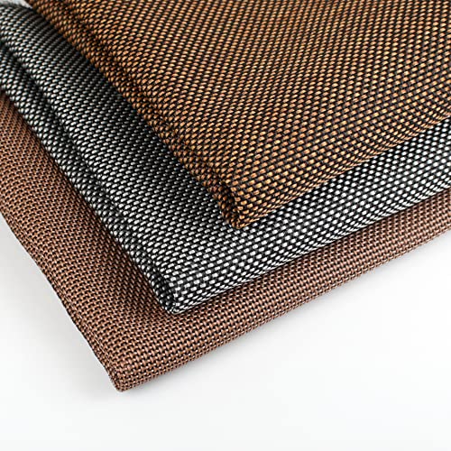 Lautsprecher-Grill-Tuch,Tuch für Lautsprechergrill 150x50 cm Vintage Verdicken Lautsprecher Stoffgitter Stereo Staubspieler Filter Stoff Mesh Lautsprecher Mesh Tuch Classic(Brown(75x50cm)) von Skdvy