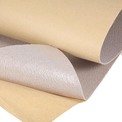 Lautsprecher-Grill-Tuch,Tuch für Lautsprechergrill 1x0.5m Lautsprechertuch Selbstklebende Filz Subwoofer Kastenband Streifen Patch Tonabsorption Anti-Seismic Beige/Silber/Grau/Schwarz(Beige) von Skdvy