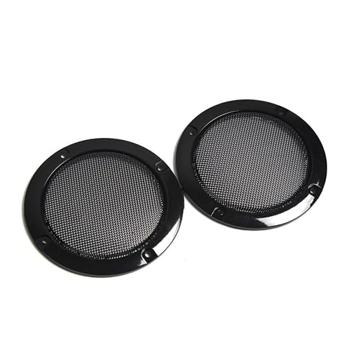 Lautsprecher-Grill-Tuch,Tuch für Lautsprechergrill 2 stücke 2. Zoll 3-Zoll-4-Zoll-Schwarzer Ersatz Runder Sprecher Schutznetz-Abdeckungsgitter-Kreis-Lautsprecher-Zubehör(2 inch) von Skdvy