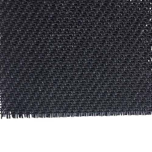 Lautsprecher-Grill-Tuch,Tuch für Lautsprechergrill Gitarrenlautsprecher-Netz schwarz und gelb, schalltransparent, staubdicht, Gras-Rattan-Stuhl, Retro-Lautsprecher-Maskennetz(Black(0.5mX0.7m)) von Skdvy