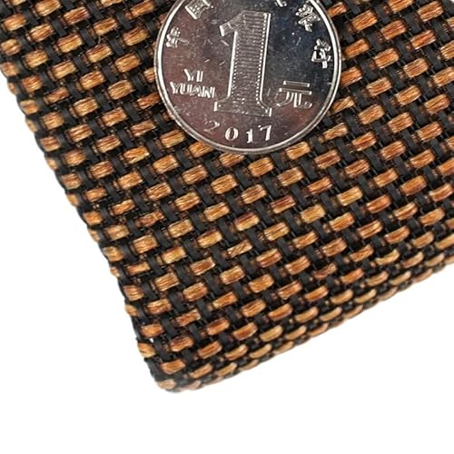 Lautsprecher-Grill-Tuch,Tuch für Lautsprechergrill Retro-Audio-Lautsprechergitter-Tuch, schalltransparentes, staubdichtes Tuch, braun, grau, schwarz, DIY-Lautsprechertuch(Brown Black(0.5mX1.5m)) von Skdvy