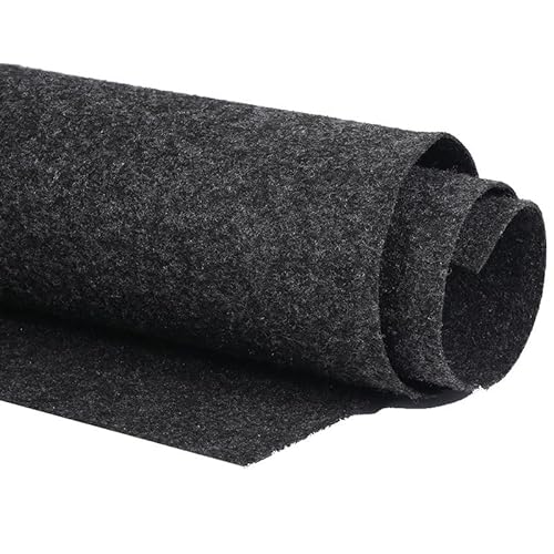 Lautsprecher-Grill-Tuch,Tuch für Lautsprechergrill Sprecher Grilltuch Polyester Faser Auto Subwoofer Box Schallabsorbierende Board Kleidung Anti-seismische Decke Filzgrau/Schwarz(2x0.5m,Gray) von Skdvy
