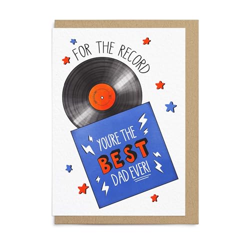 Sketchy Print Co Lustige Vatertagskarte für Väter – Vinyl-Schallplatten-Wortspiel – For The Record You're The Best – Musikliebhaber-Karte UK Sketchy Print Co Lustige Vatertagskarte für Väter – Vinyl-Schallplatten-Wortspiel – For The Record You're The Best – Musikliebhaber-Karte UK von Sketchy Print Co