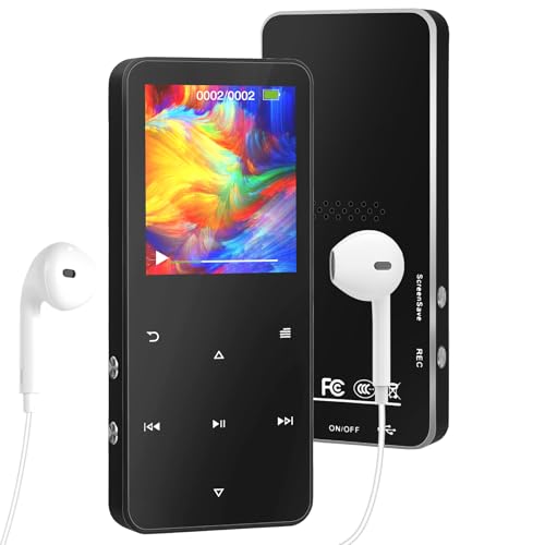 MP3 Player 32GB, MP3-MP4-Player mit Bluetooth 5.2, Musik-Player mit Lautsprecher, M8 FM-Radio, Video, Sprachaufzeichnung, E-Book, für Sport MP3 Player 32GB, MP3-MP4-Player mit Bluetooth 5.2, Musik-Player mit Lautsprecher, M8 FM-Radio, Video, Sprachaufzeichnung, E-Book, für Sport von Skibiles