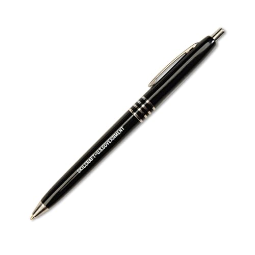 Skilcraft US Regierung Druckkugelschreiber, feine Spitze, schwarze Tinte, 12 Stück (7520-00-935-7135) von Skilcraft