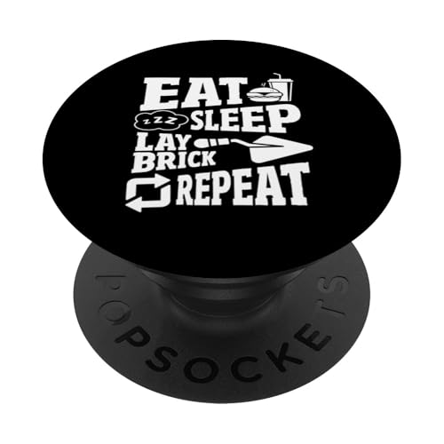 Maurer Eat Sleep Lay Brick Repeat PopSockets Klebender PopGrip von Skilled Masonry Bricklaying Professionals Gifts