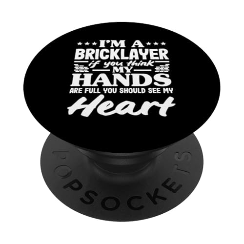 Maurer My Hands Are Full Heart PopSockets Klebender PopGrip von Skilled Masonry Bricklaying Professionals Gifts