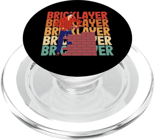 Maurer Retro Stil Bauarbeiter Kunst PopSockets PopGrip für MagSafe von Skilled Masonry Bricklaying Professionals Gifts