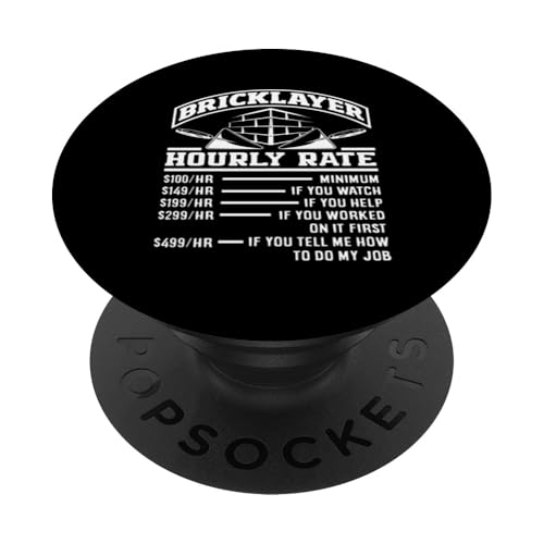 Maurer Stundensatz Mindestauftrag Uhr Hilfe Job PopSockets Klebender PopGrip von Skilled Masonry Bricklaying Professionals Gifts