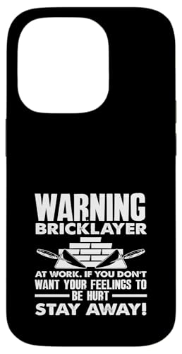 Maurer-Warnung Maurer bei der Arbeit bleiben weg Hülle für iPhone 14 Pro von Skilled Masonry Bricklaying Professionals Gifts