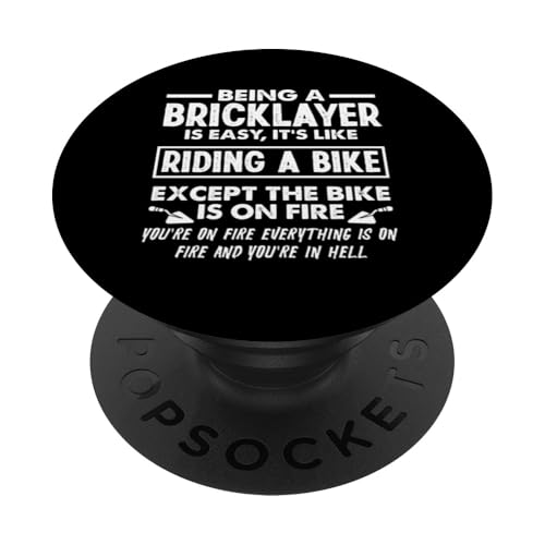 Maurer als Maurer ist einfach Fahrradfeuer zu fahren PopSockets Klebender PopGrip von Skilled Masonry Bricklaying Professionals Gifts