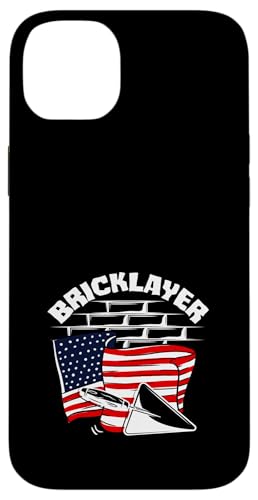 Maurerkelle mit amerikanischer Flagge Hülle für iPhone 14 Plus von Skilled Masonry Bricklaying Professionals Gifts