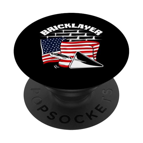 Maurerkelle mit amerikanischer Flagge PopSockets Klebender PopGrip von Skilled Masonry Bricklaying Professionals Gifts