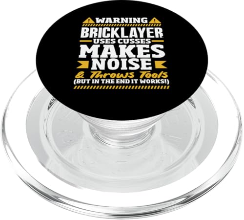 Maurerwarnung verwendet Cusses macht Lärm PopSockets PopGrip für MagSafe von Skilled Masonry Bricklaying Professionals Gifts