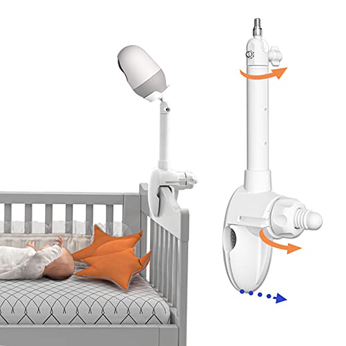 Babyphone Halterung für Nooie Baby Monitor - 360° Verstellbar, Stabil und Langlebig, Speziell für Babybetten, Keine Bohrinstallation von SkingHong