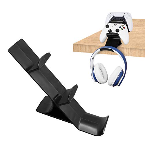 Kopfhörer Halterung und Game-Controller Tisch Halter - Universal HalterHakenhalterung, Selbstklebend Aufhänger Headset-Halter, Platz sparen Ständer von SkingHong