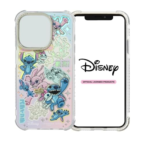 Skinnydip Disney Stitch iPhone 15 Hülle - Lilo & Stitch Kawaii Handyhülle Glitzer Design Slim & Leicht Anti-Scratch Cute Case für Mädchen aus recyceltem Kunststoff von Skinnydip