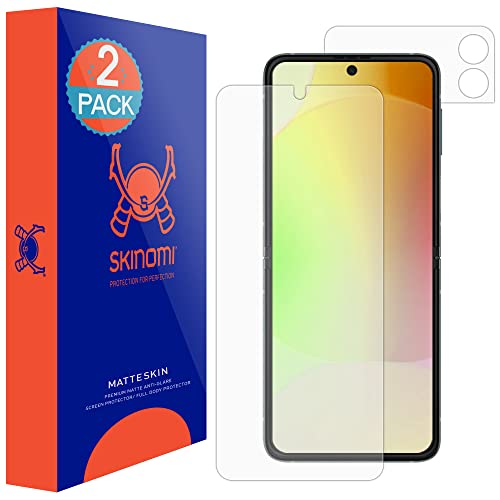 Skinomi Matt Displayschutzfolie kompatibel mit Samsung Galaxy Z Flip 3 (2er-Pack) Anti-Glare Matte Skin TPU Anti-Blase Film von Skinomi