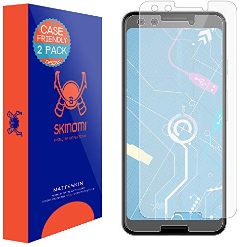 Skinomi TechSkin - Matte Schutzfolie für Google Pixel 3 deckt den Bildschirm und ist Hüllenkompatibel, 2er Pack von Skinomi
