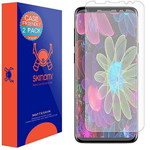 Skinomi TechSkin - Matte Schutzfolie kompatibel mit Samsung Galaxy S9+ deckt den Bildschirm und ist Hüllenkompatibel, 2er Pack von Skinomi