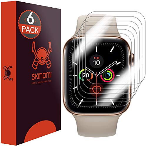 Skinomi TechSkin - Schutzfolie kompatibel mit Apple Watch Series 5 40mm, Vorderseite, 6er Pack von Skinomi