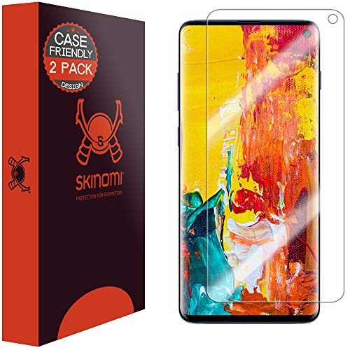 Skinomi TechSkin - Schutzfolie kompatibel mit Samsung Galaxy S10 (6.1 Zoll), deckt den Bildschirm und ist Hüllenkompatibel, 2er Pack von Skinomi