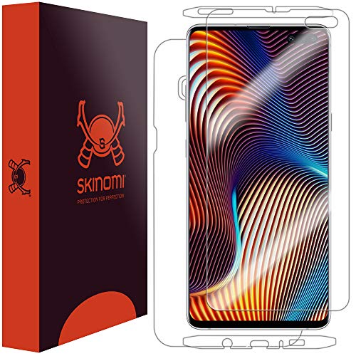 Skinomi TechSkin - Schutzfolie kompatibel mit Samsung Galaxy S10 5G (6.7 Zoll), Vorderseite, Rückseite und Rahmen von Skinomi