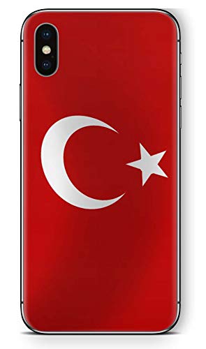 Skins4u Aufkleber Design Schutzfolie Skin Sticker kompatibel mit Apple iPhone X XS Türkei Waving Flag von Skins4u
