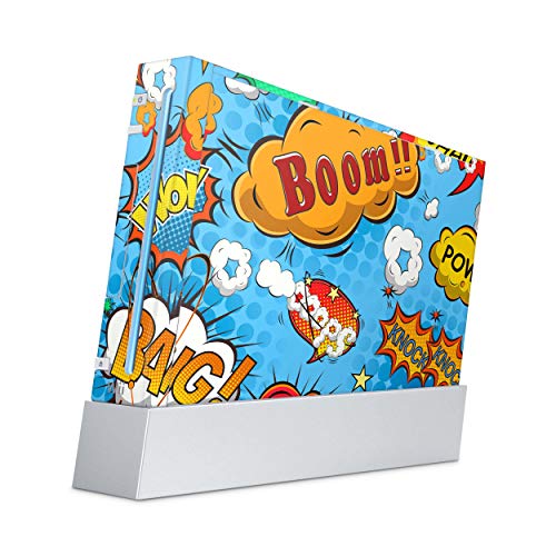 Skins4u Aufkleber Design Schutzfolie Vinyl Skin kompatibel mit Nintendo Wii Konsole Comics Blue von Skins4u