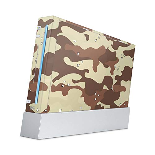 Skins4u Aufkleber Design Schutzfolie Vinyl Skin kompatibel mit Nintendo Wii Konsole Desert Camo von Skins4u