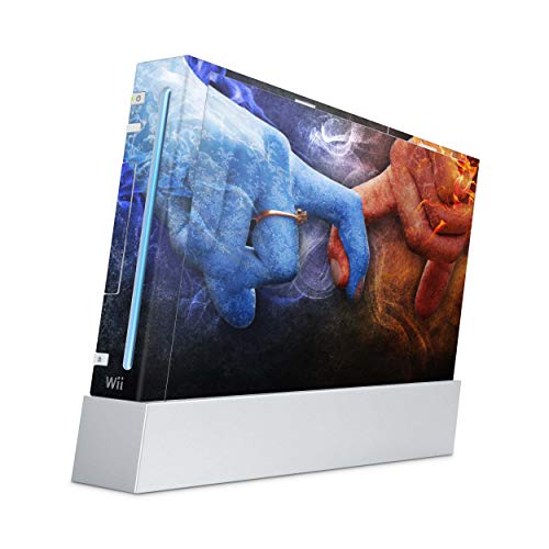 Skins4u Aufkleber Design Schutzfolie Vinyl Skin kompatibel mit Nintendo Wii Konsole Hot and cold von Skins4u