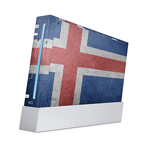 Skins4u Aufkleber Design Schutzfolie Vinyl Skin kompatibel mit Nintendo Wii Konsole Island Fahne von Skins4u