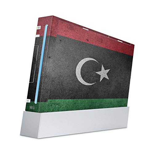 Skins4u Aufkleber Design Schutzfolie Vinyl Skin kompatibel mit Nintendo Wii Konsole Lybien von Skins4u