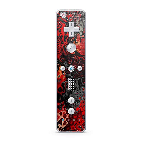 Skins4u Aufkleber Design Schutzfolie Vinyl Skin kompatibel mit Nintendo Wii Remote Controller Red Plasma von Skins4u