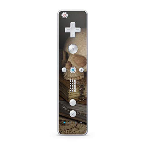Skins4u Aufkleber Design Schutzfolie Vinyl Skin kompatibel mit Nintendo Wii Remote Controller Skull and Revolver von Skins4u