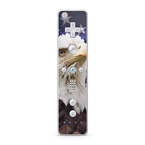 Skins4u Aufkleber Design Schutzfolie Vinyl Skin kompatibel mit Nintendo Wii Remote Controller USA Eagle von Skins4u
