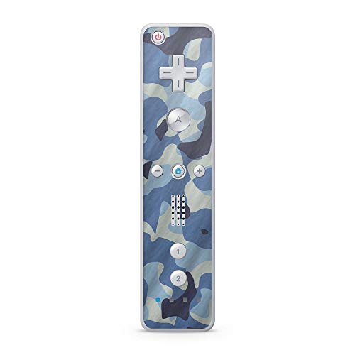 Skins4u Aufkleber Design Schutzfolie Vinyl Skin kompatibel mit Nintendo Wii Remote Controller Waving Camouflage Blue von Skins4u