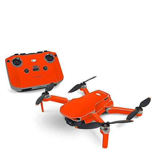 Skins4u Aufkleber Folie kompatibel mit DJI Mavic Mini 2 Drohne Skin Vinyl Skins Schutzfolie Wrap Folierung Sticker Neon Folie fluoreszierend neon orange von Skins4u