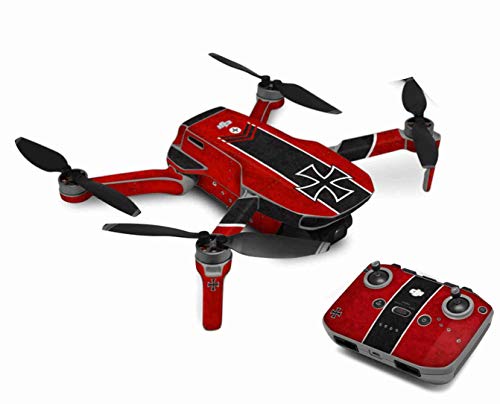 Skins4u Aufkleber Folie kompatibel mit DJI Mavic Mini 2 Drohne Skin Vinyl Skins Schutzfolie Wrap Folierung Sticker Roter Baron von Skins4u