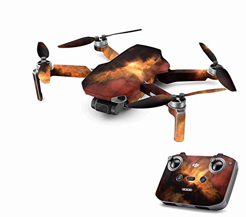 Skins4u Aufkleber Folie kompatibel mit DJI Mavic Mini 2 Drohne Skin Vinyl Skins Schutzfolie Wrap Folierung Sticker Solar Storm von Skins4u