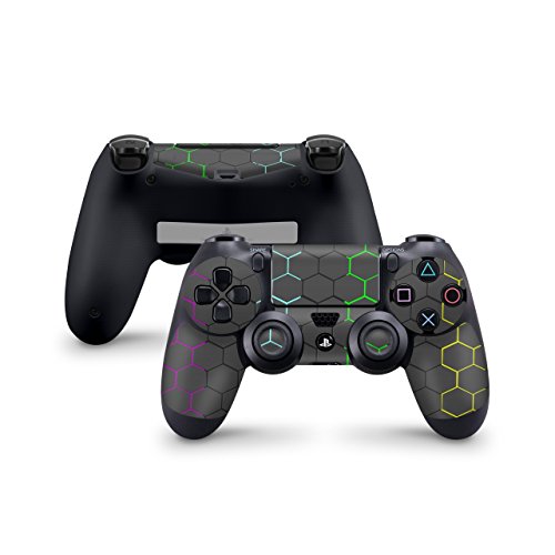 Skins4u Aufkleber Skin Designfolie Controller Schutzfolie kompatibel zu Sony Playstation 4 Controller PS4 EXO schwarz Rainbow von Skins4u