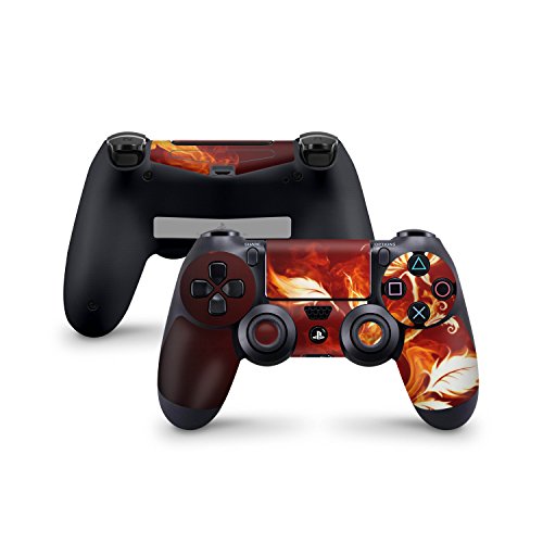 Skins4u Controller Aufkleber Design Schutzfolie Skin kompatibel mit Sony Playstation 4 PS4 Flower Of Fire von Skins4u